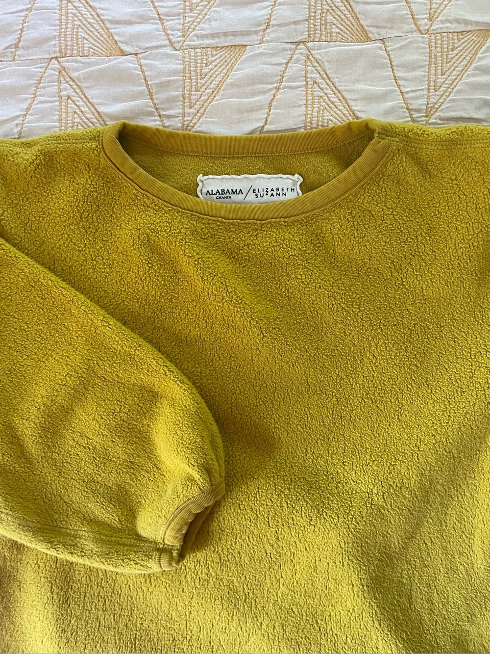 Elizabeth Suzann x Alabama Chanin Organic Cotton Fleece Sweatshirt XS